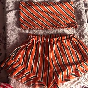 2 pieces, short and a crop top